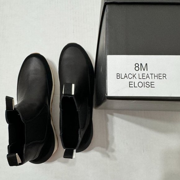 J/Slides NYC NWB Sz 8 Black Leather Eloise Sneaker Bootie - Picture 4 of 10